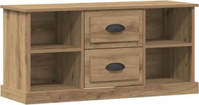 vidaXL TV szekrény fiókkal Artisan tölgy 99,5 x 35,5 x 48 cm Faanyag