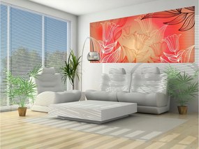 Fotótapéta Tulipánok modern virág motívumok a nappaliba 250x104 +ragasztó