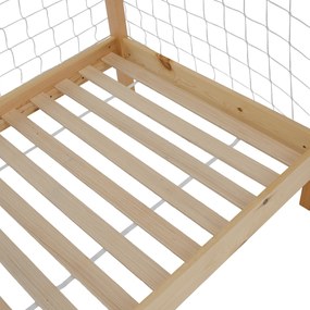 Montessori ágy, természetes/fehér/kék/piros, 90x200, FUTAL