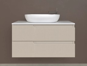 Piramida EURIDIKA fali fürdőszobabútor - mosdópult mosdó nélkül -2 fiókos - PINO BÉZS - 100 x 48 x 53 cm