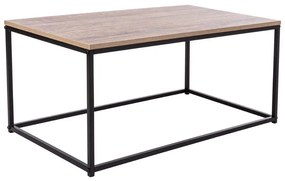 Intenso Home loft stílusú szögletes dohányzóasztal fém lábbal 90 x 40cm (Sonoma tölgy) | Masszív fém váz