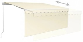 krémszínű kézzel kihúzható napellenző redőnnyel 3 x 2,5 m