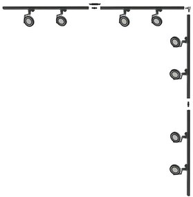Zuma Line 3590 - Irányítható spotlámpa sínes rendszerhez MASTER 8xGU10/15W/230V fekete
