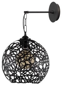 Fekete fali lámpa ø 25 cm Fellini – Opviq lights