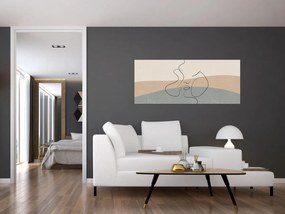 Kép - Line art csók (120x50 cm)