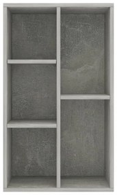 betonszürke szerelt fa könyv-/tálalószekrény 50 x 25 x 80 cm