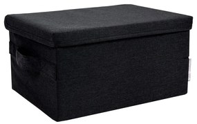 Fekete fedeles textil tárolódoboz 34x45x25 cm Soft Storage – Bigso Box of Sweden