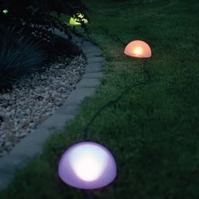 LED RGB Napelemes lámpa HEMI LED/0,1W/1,2V 600 mAh IP44 fehér