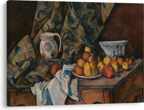 Kép - Paul Cézanne, Still Life with Apples and Peaches, reprodukciók (70x50 cm)