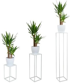 Virágállvány 70x24 cm, fehér