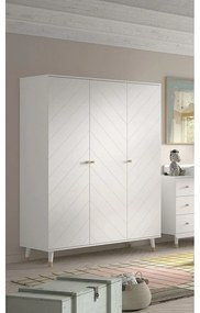 Fehér gyerek ruhásszekrény 150x200 cm BILLY – Vipack