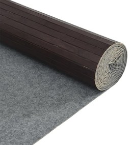 sötétbarna bambusz térelválasztó 165 x 400 cm