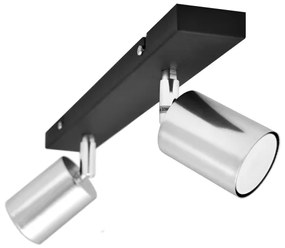 LED Spotlámpa TUNE 2xGU10/4,8W/230V matt króm/fekete