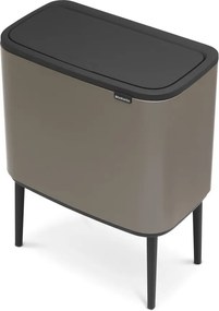Szürke acél érintésre nyíló szelektív szemetes 34 l Bo Touch Bin – Brabantia