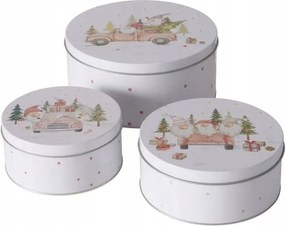 Apróságok Tárolására Szolgáló Dobozok Keksztartó Szett x3 Karácsonyi