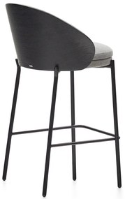 Fekete-szürke bárszék (ülésmagasság 65 cm) Eamy – Kave Home