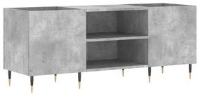 betonszürke szerelt fa hanglemezszekrény 121x38x48 cm