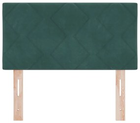 Fejtámla Gyémánt Blokkok Tervezés Sötét Zöld 80 cm Bársony