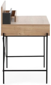 Tölgyfa szekreter típusú íróasztal 60x113 cm Lila – Marckeric