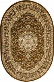 Ovális Szőnyeg Dísz Klasszikus Nappaliba Krém Bézs Rose 200x290 cm