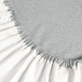 Goldea nem áteresztő frottír matracvédő kiságyba - világosszürke 60 x 120 cm