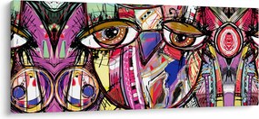 Kép - utca, művészet - bagoly (120x50 cm)