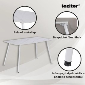 Megan 4+1 étkező garnitúra fehér-szürke