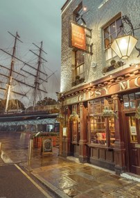 Poszter 42x59,4cm Cutty Sark és a kocsma Gipsy Moth, Assaf Frank