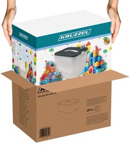 2 szintes doboz építőkockákra - játékrendszerező - Kruzzel