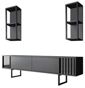 TV szekrény Chrome Line - Anthracite, Black