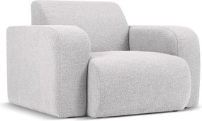 Világosszürke buklé fotel Molino – Micadoni Home