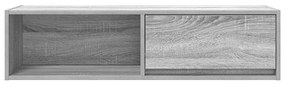 2 db szürke sonoma szerelt fa fali TV-szekrény 100x31x25,5cm
