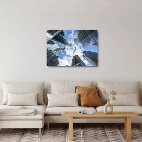 felhőkarcolók képe (üvegen) (70x50 cm)