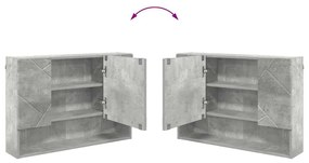 Fürdőszoba bútor szett 2 pcs Beton szürke 76.5 x 35 x 64 cm