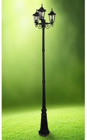 Kültéri lámpa 3xE27/20W/230V IP43 2,58 m fekete