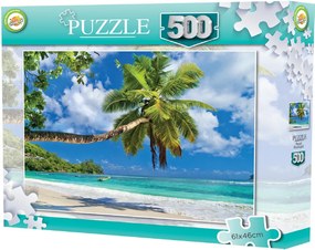 Seychelles Tengerpart Palm tree puzzle 500 db-os