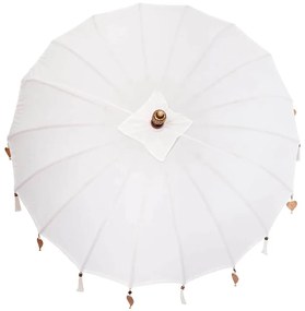 Balinéz Napernyő Krém 180-190 cm Pamut, tömör fa