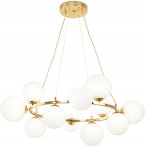 Függőlámpa Mennyezeti Csillár Gömbök arany Modern nagy tejes