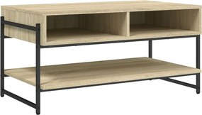 vidaXL sonoma tölgy színű szerelt fa dohányzóasztal 90 x 50 x 45 cm