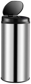 Deuba Érintésmentes hulladékgyűjtő USB-vel 50 L - ezüst