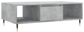 Betonszürke szerelt fa dohányzóasztal 104 x 60 x 35 cm