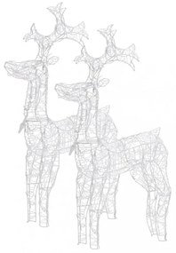 2 db akril karácsonyi rénszarvas dekoráció 60 x 16 x 100 cm