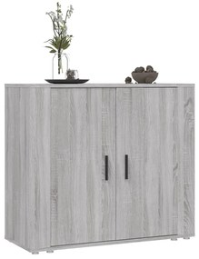 szürke sonoma színű szerelt fa tálalószekrény 80x33x70 cm