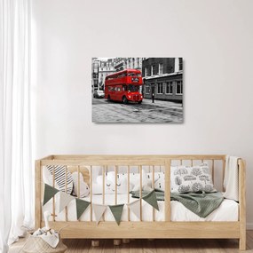 Üveg kép - London busszal (70x50 cm)