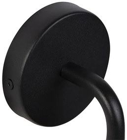 Rusztikus kültéri fali lámpa fekete üveggel - Elza