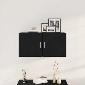 fekete tölgy színű szerelt fa faliszekrény 80 x 39 x 40 cm