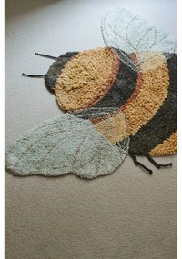 Sárga mosható kézi szövésű pamut gyerek szőnyeg 115x150 cm Bee – Lorena Canals