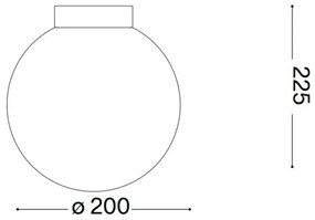 Ideal Lux - Fali lámpa CARTA 1xE27/25W/230V átm. 20 cm fehér