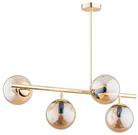 Csillár rúdon  LUNGO 4xE14/10W/230V arany