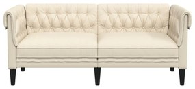 vidaXL 2 személyes vászon Chesterfield kanapé